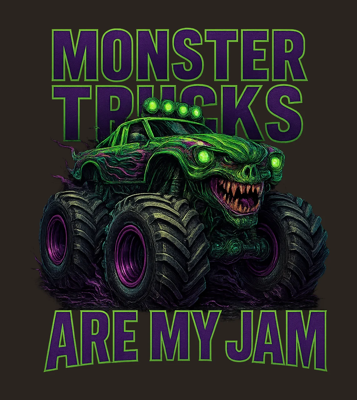 Monster Truck Kids Sublimation Design Fun Truck Artwork Boys contrast preview thumbnail
