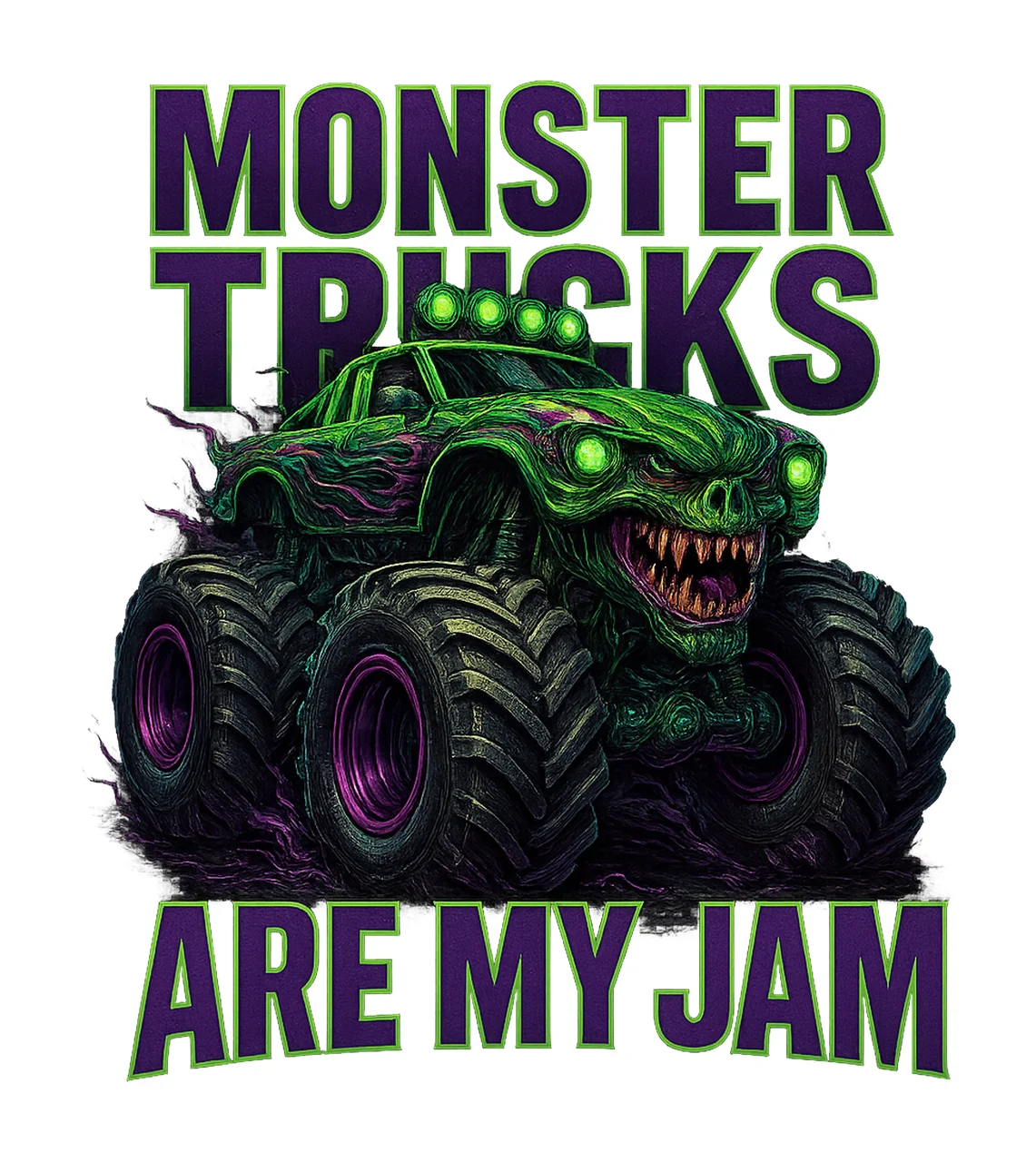 Monster Truck Kids Sublimation Design Fun Truck Artwork Boys