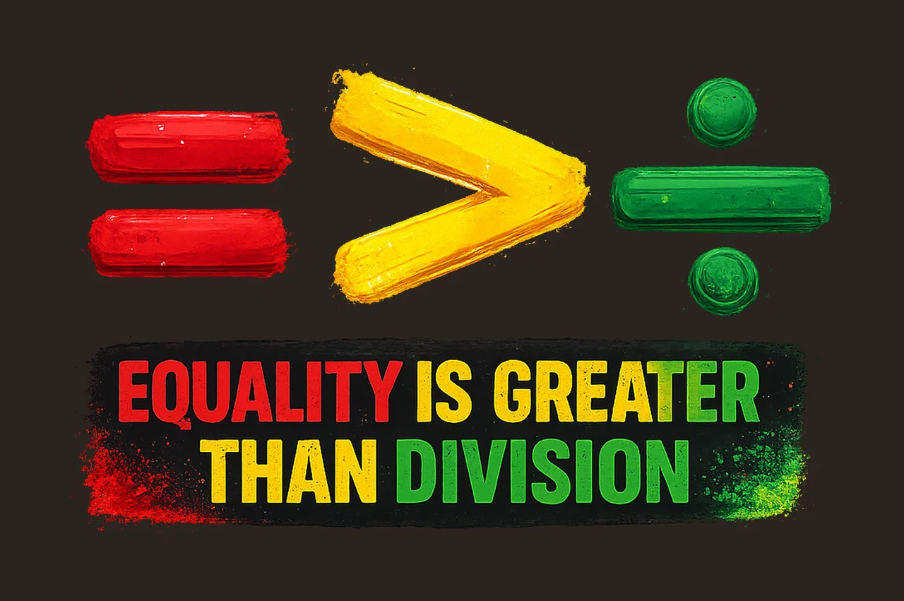 Equality is Greater Than Division Black History Month Design contrast preview thumbnail