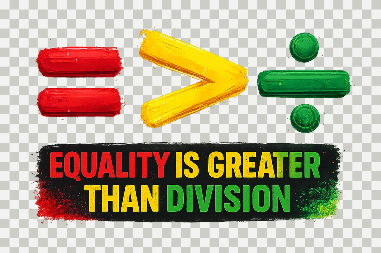 Equality is Greater Than Division Black History Month Design transparency and detail preview thumbnail