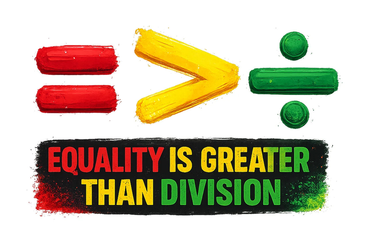 Equality is Greater Than Division Black History Month Design