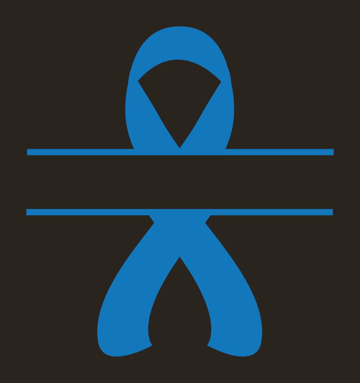 Ribbon Awareness Cut With Gap And Minimalist contrast preview thumbnail