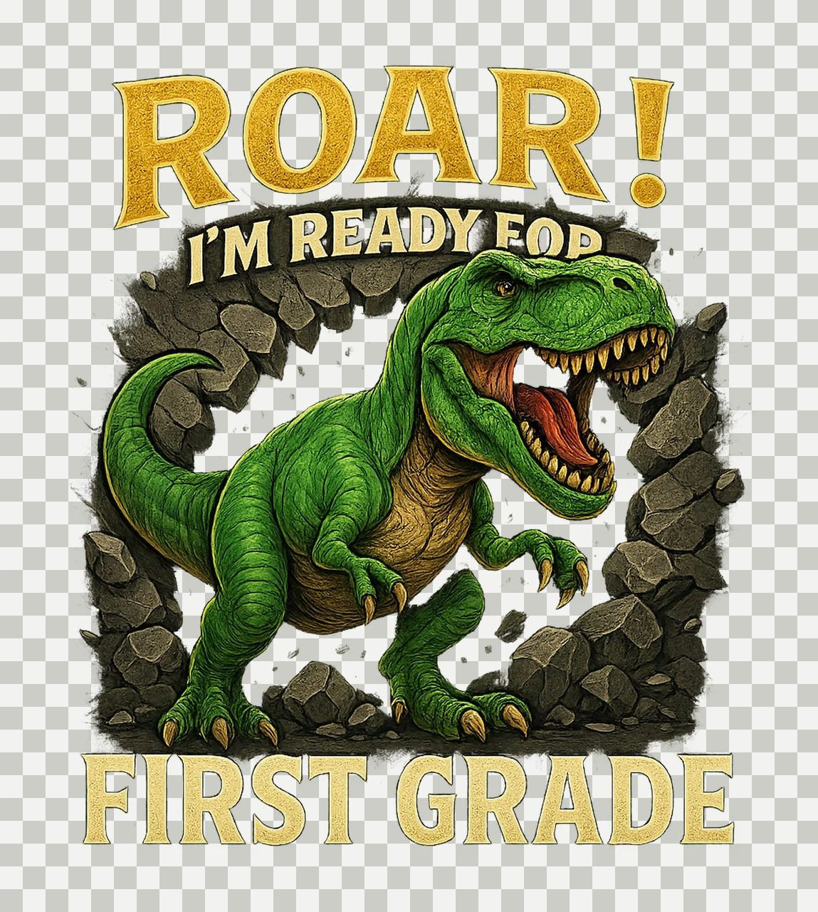 Second grade Artwork back to school shirt design dinosaur transparency and detail preview thumbnail