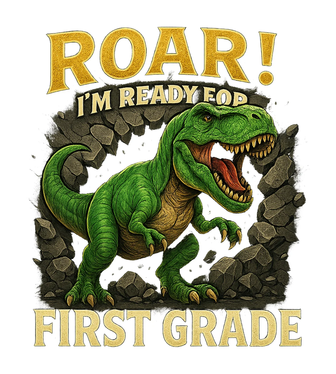 Second grade Artwork back to school shirt design dinosaur