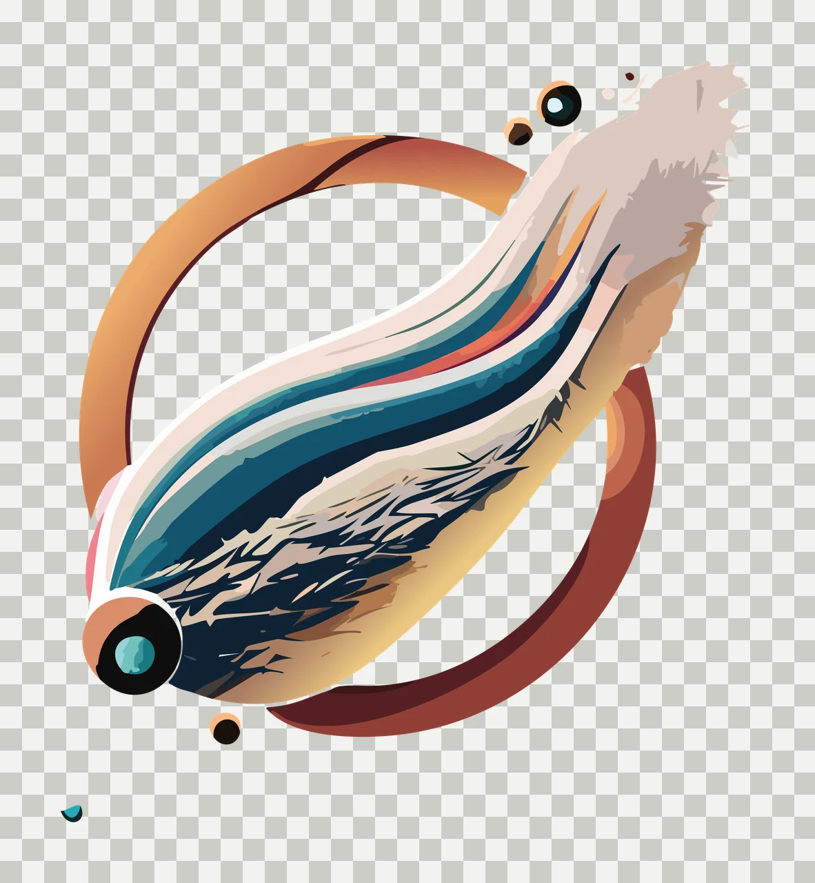 Abstract Geometric Square With Brush Strokes Overlapping circles transparency and detail preview thumbnail