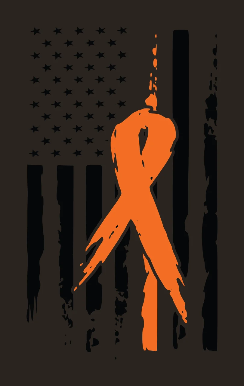 Awareness Ribbon On Flag Background stars stripes distressed contrast preview thumbnail