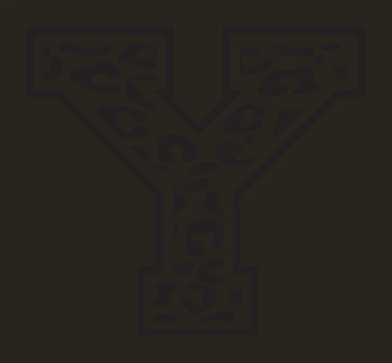 Black Varsity Half Font Leopard Character 16 print animal cheetah contrast preview thumbnail