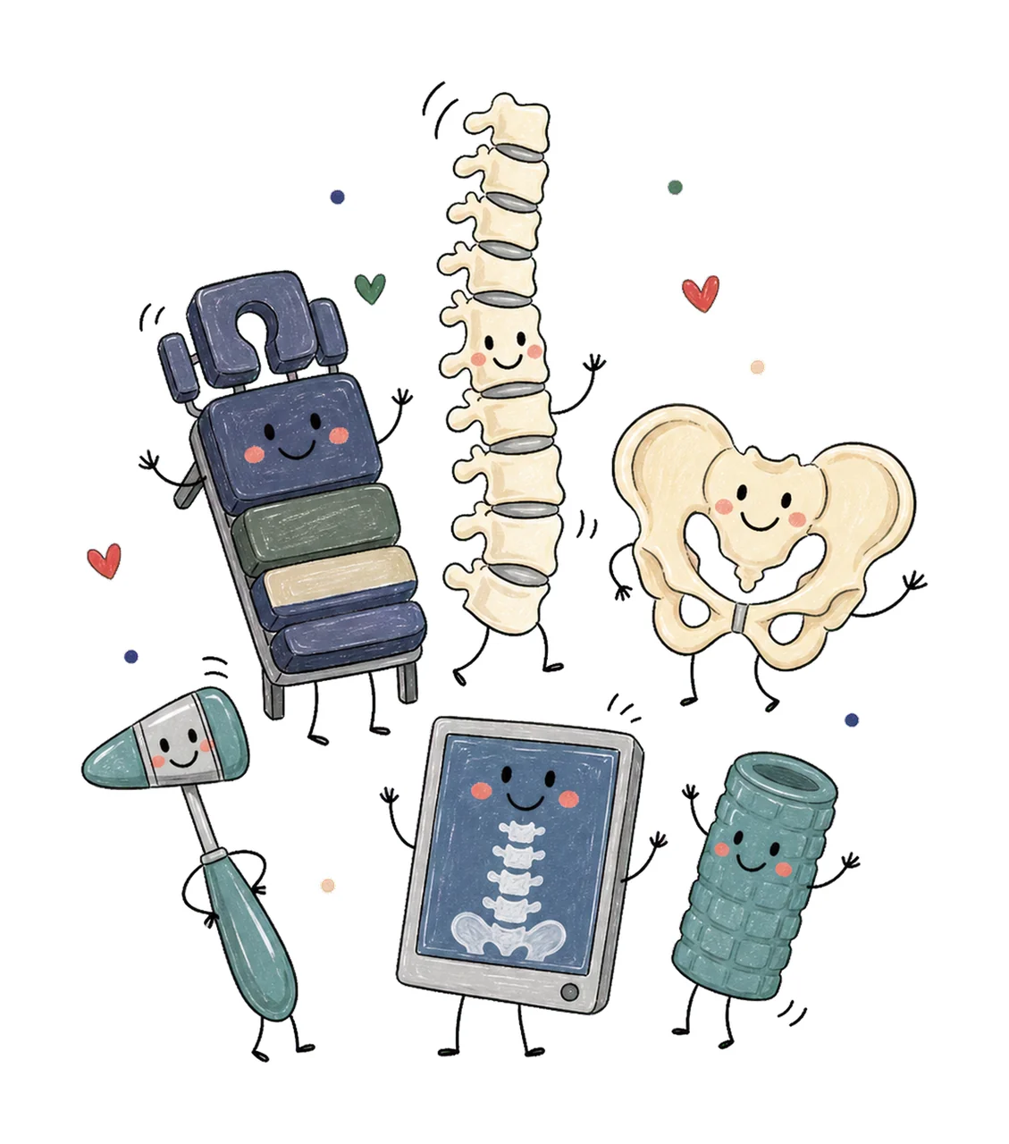 Chiropractor Occupation Doodles Cute Variation C