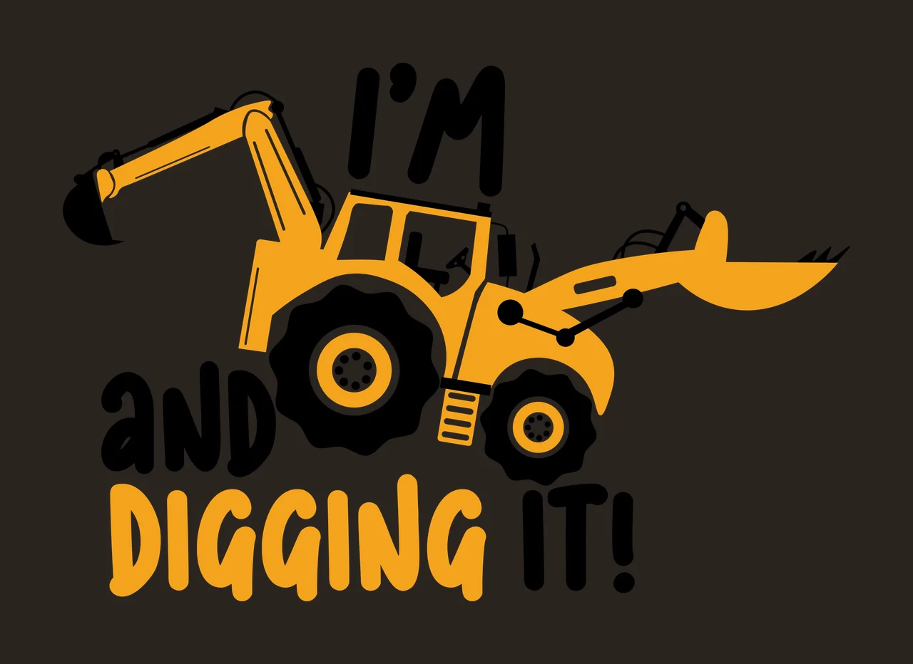 Digging Illustration scalable logo design icon contrast preview thumbnail