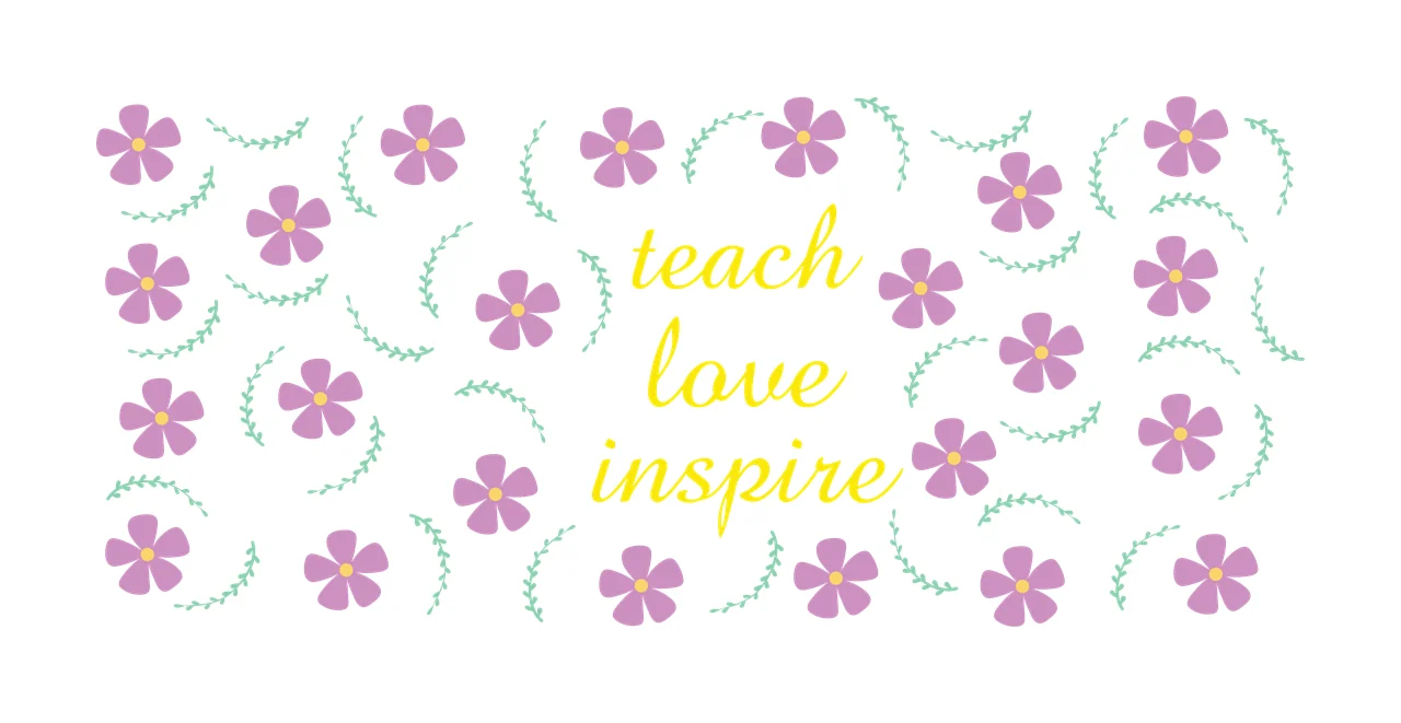 Can Glass Wrap Floral Text Background ornamenting flowers vine curls