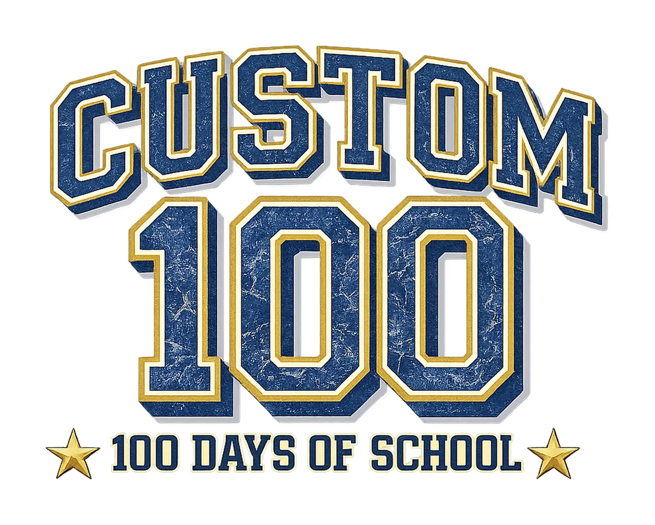 Custom varsity jersey 100 days of school distressed teacher