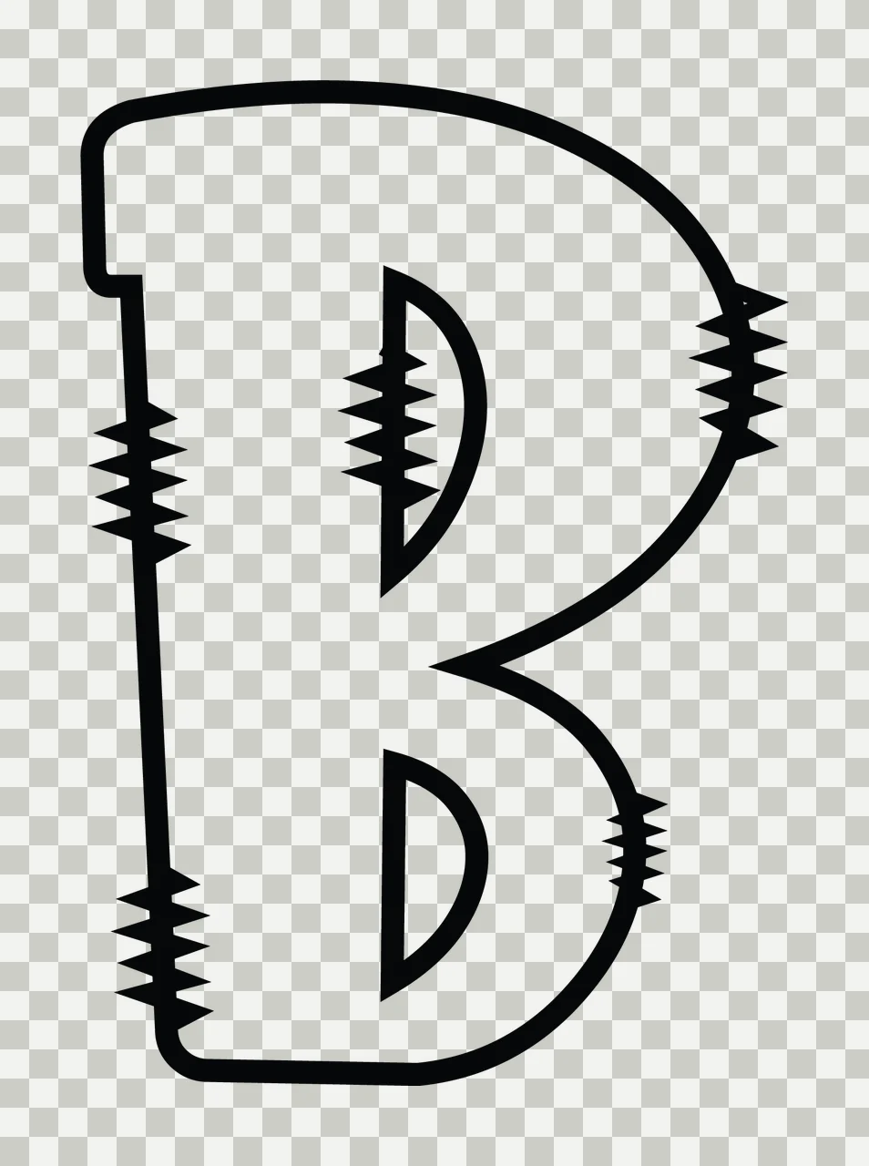 Letters Doodle Character 35 hand drawn sketch whimsical scalable transparency and detail preview thumbnail