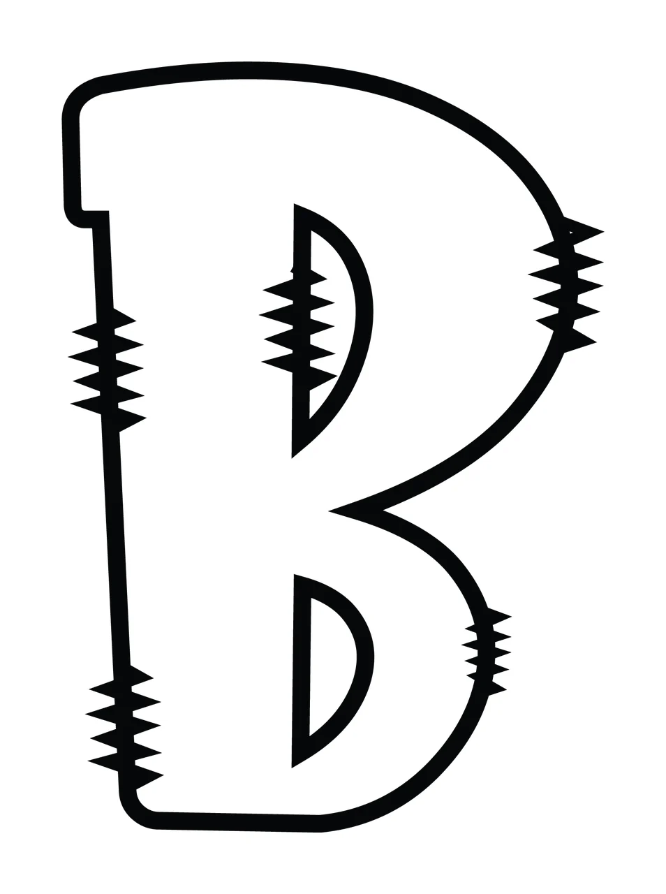 Letters Doodle Character 35 hand drawn sketch whimsical scalable