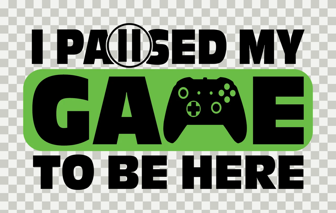 Black Typography Quote Featuring A Pause Icon As Displaying transparency and detail preview thumbnail