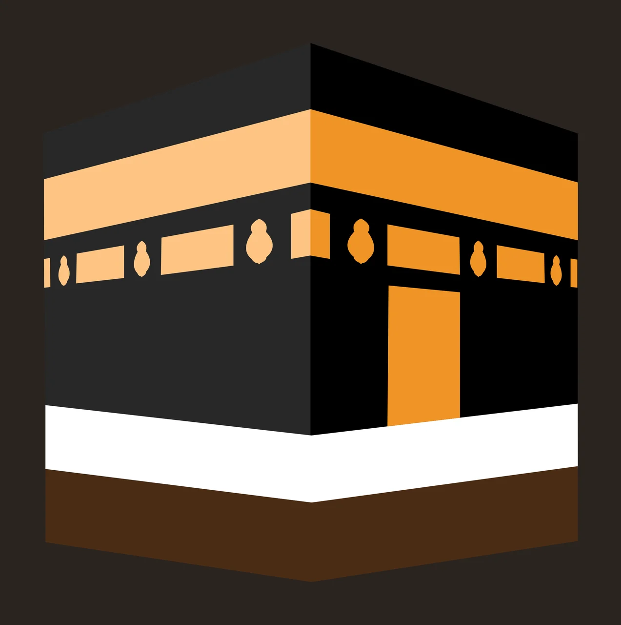 Solid Black Isometric Cube shape geometry minimalist perspective contrast preview thumbnail