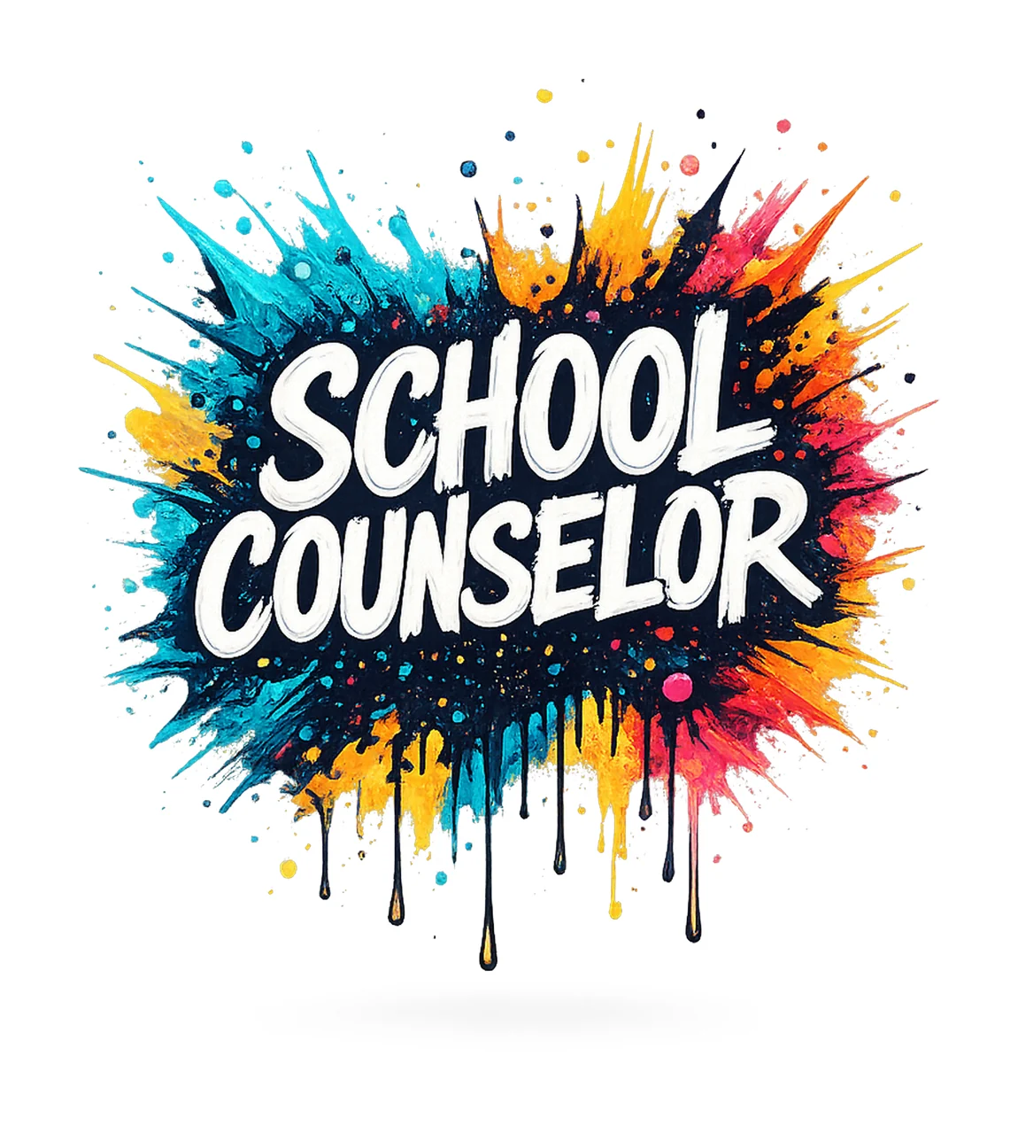 School Counselor Paint Splash Education Staff Appreciation