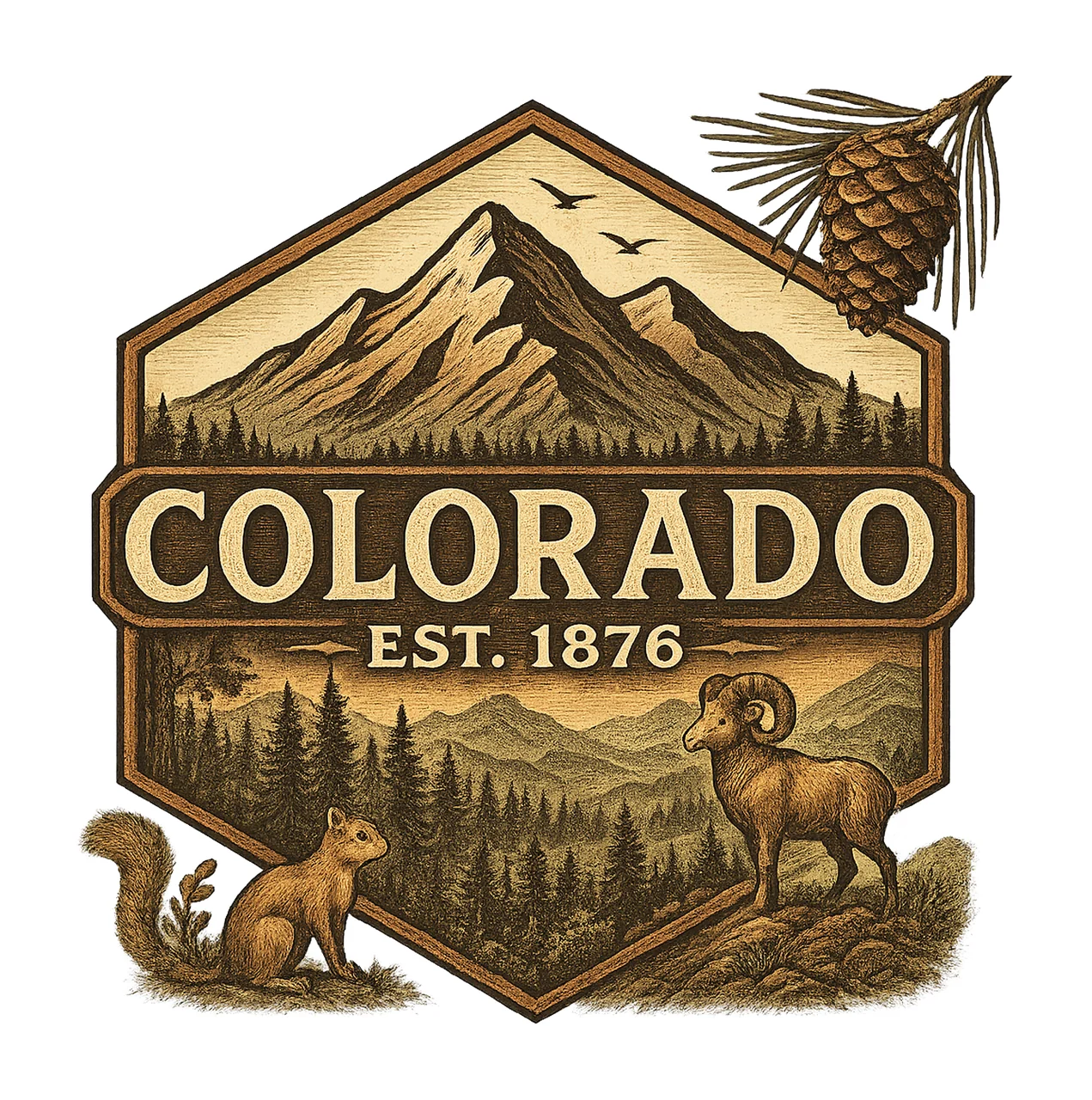 Colorado Mountains Adventure Hiking Shirt Design Mountain