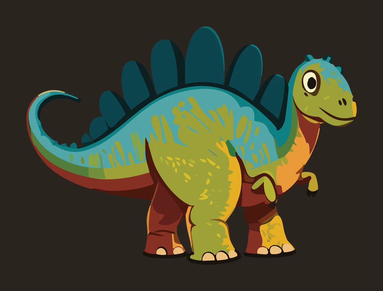 Dinosaur Black Silhouette Of Spined standing spine white plates contrast preview thumbnail