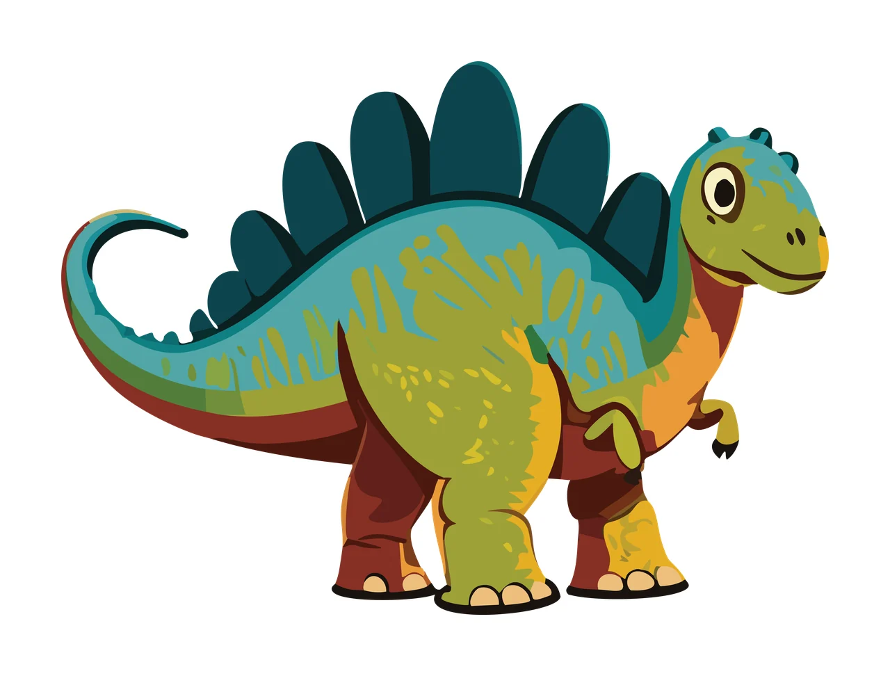 Dinosaur Black Silhouette Of Spined standing spine white plates