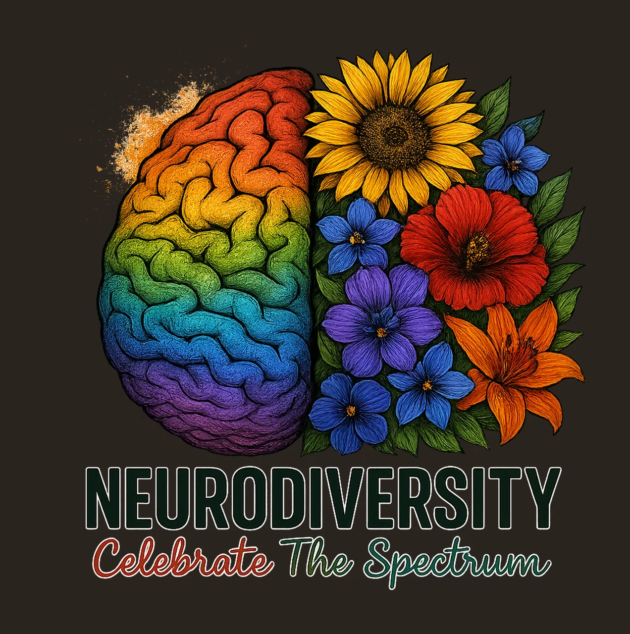 Neurodiversity Celebrate The Spectrum Autism Puzzle contrast preview thumbnail