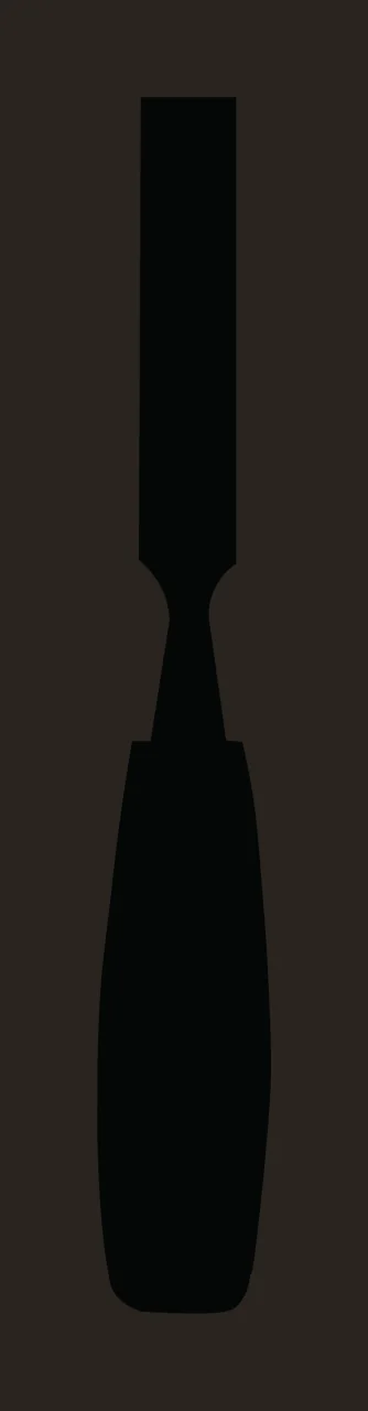 Can Glass Wrap Black Woodworking Chisel Silhouette Tool contrast preview thumbnail
