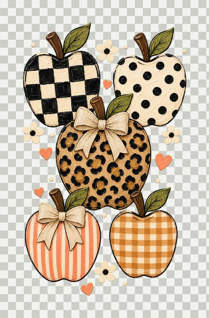 Teacher Mom Leopard Apple Back To School Teacher Variation C transparency and detail preview thumbnail