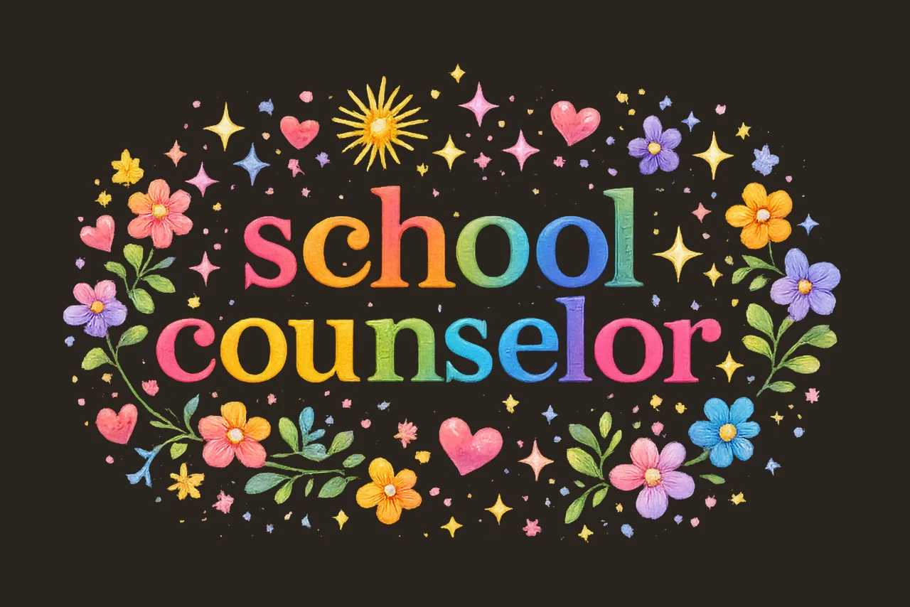 School Counselor Embroidered Sweatshirt Mental Health Gift contrast preview thumbnail