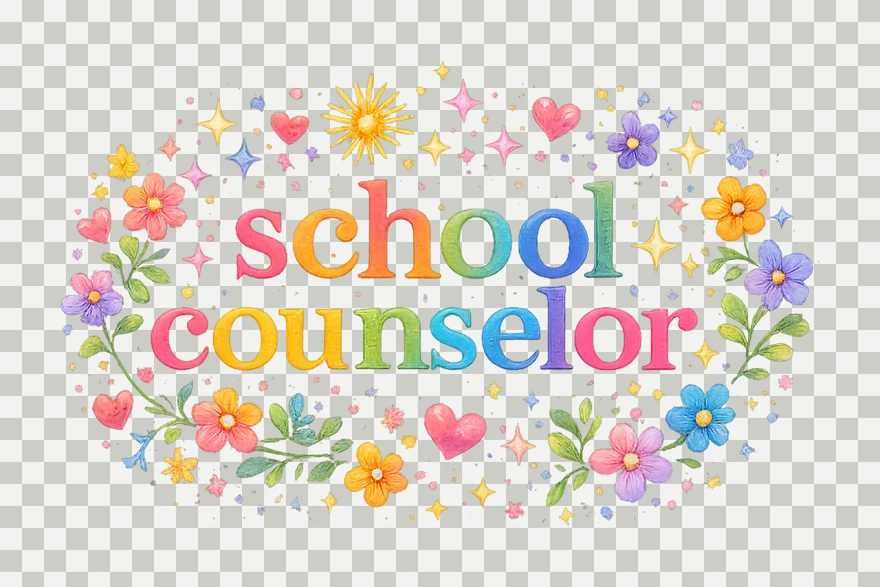 School Counselor Embroidered Sweatshirt Mental Health Gift transparency and detail preview thumbnail