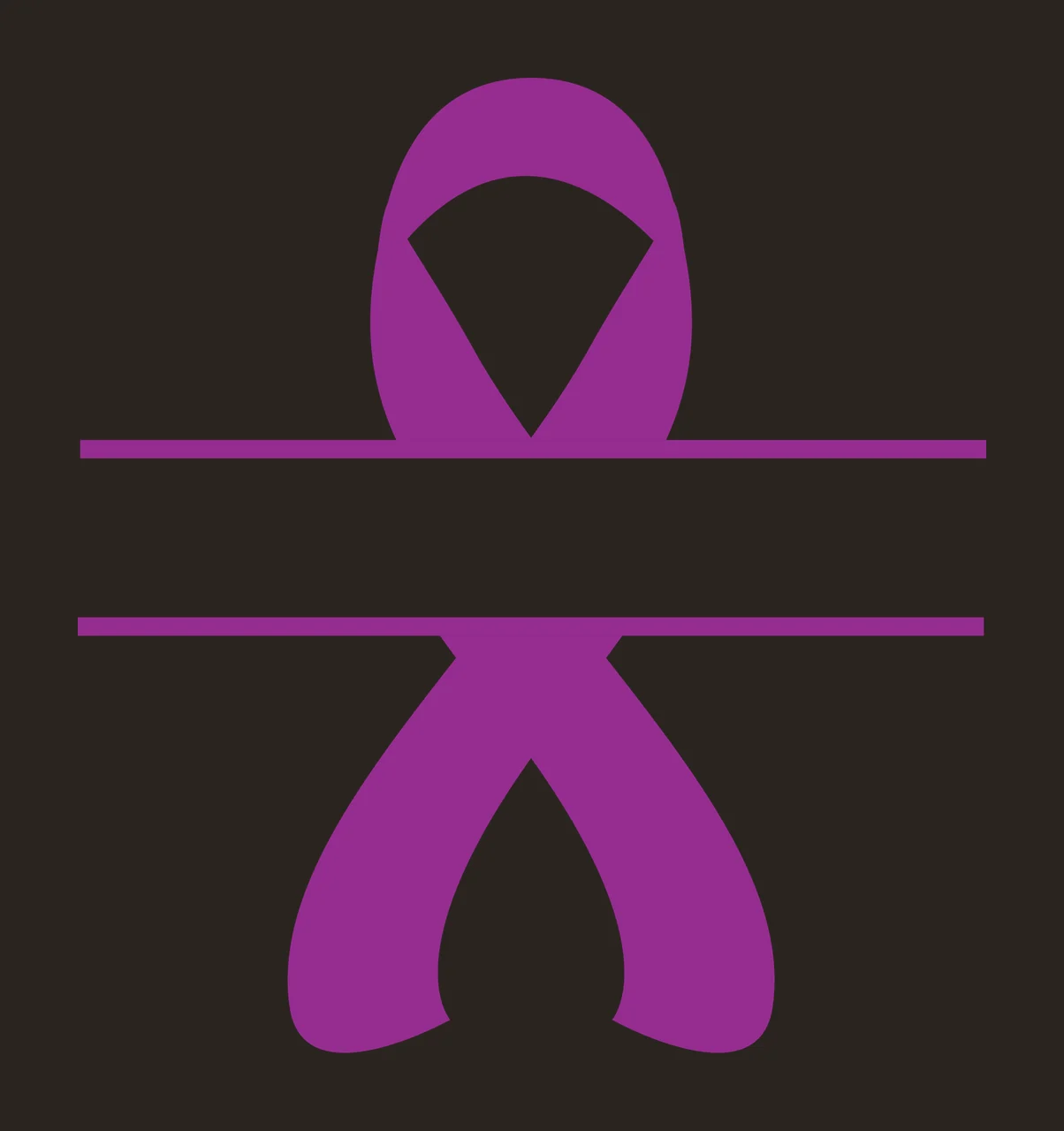 Ribbon Awareness Interrupted With Void And Minimalist contrast preview thumbnail