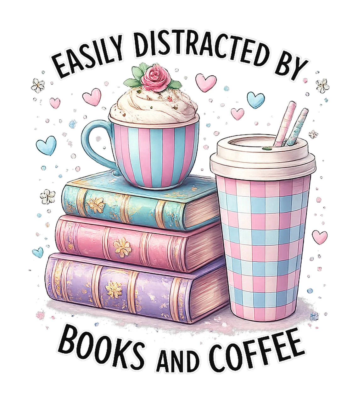 Book Coffee Reading Funny Book Lover Design Bookish Artwork