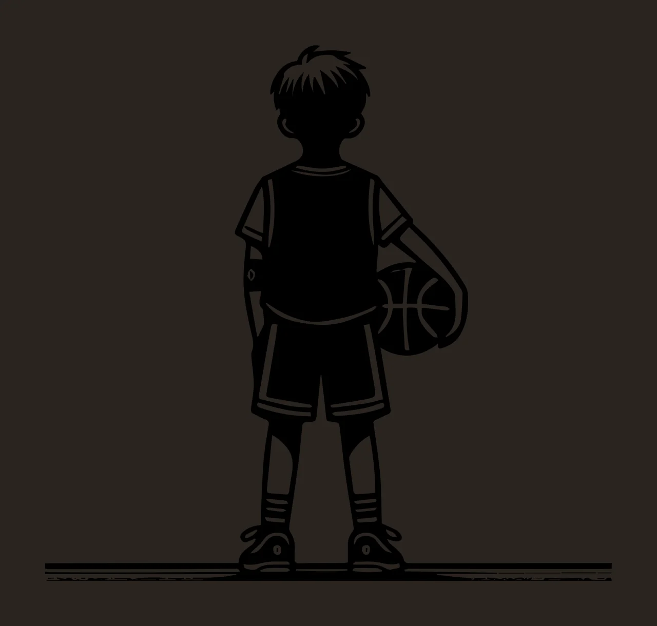 Ball Basketball Player Standing Holding person uniform silhouette contrast preview thumbnail