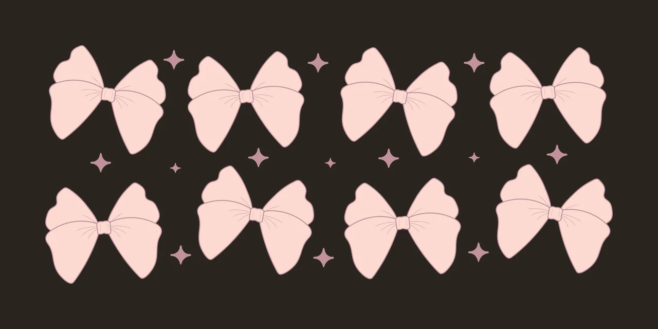 Can Glass Wrap Eight Bows Decorative Pattern Elements bow stars contrast preview thumbnail