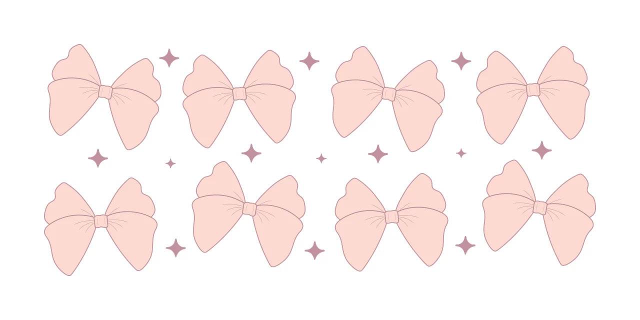 Can Glass Wrap Eight Bows Decorative Pattern Elements bow stars
