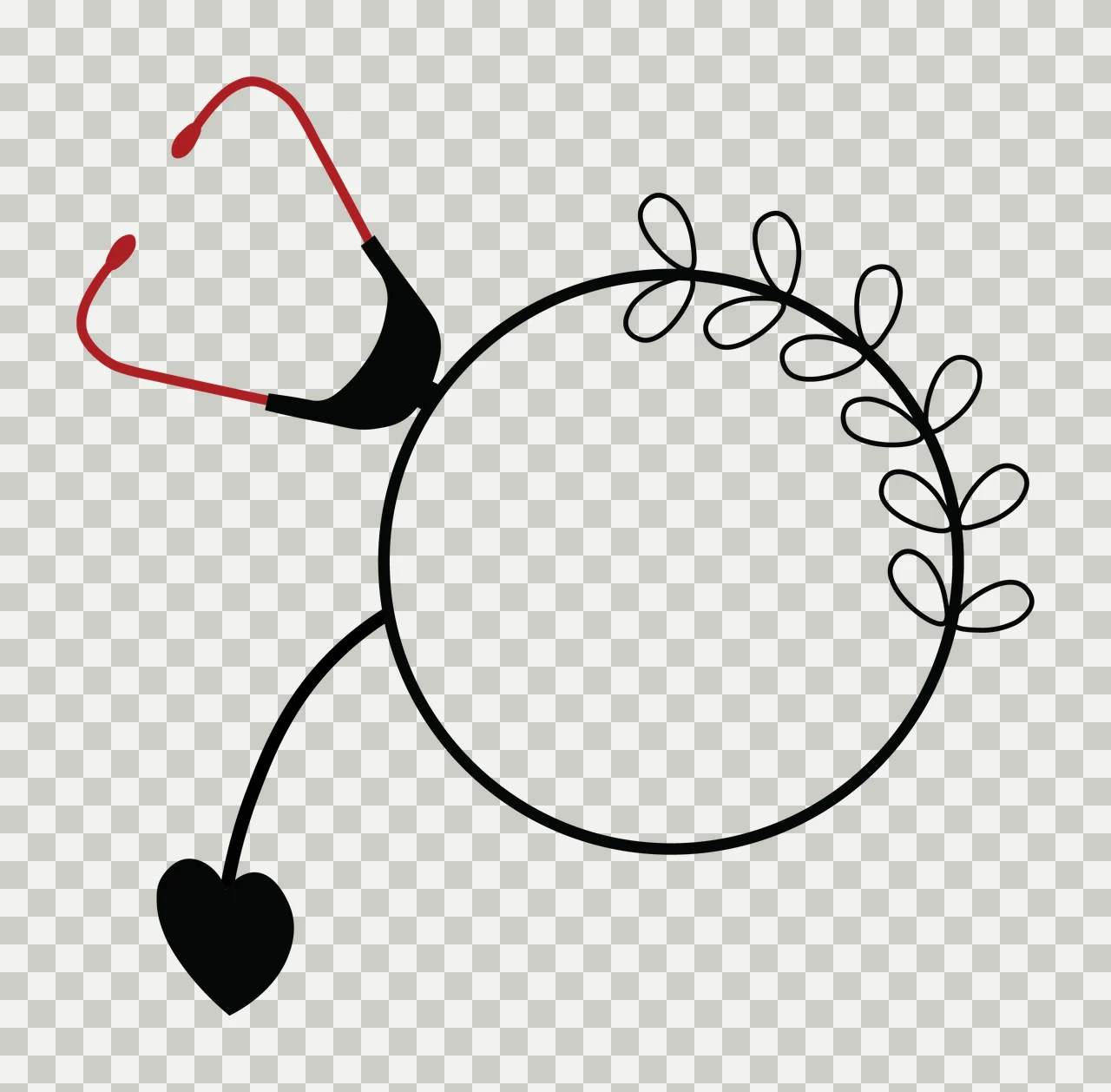 Nurse Monogram Character 03 nursing healthcare medical scrubs transparency and detail preview thumbnail