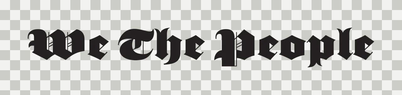 We The People Text In An Old English stationary letters gothic transparency and detail preview thumbnail