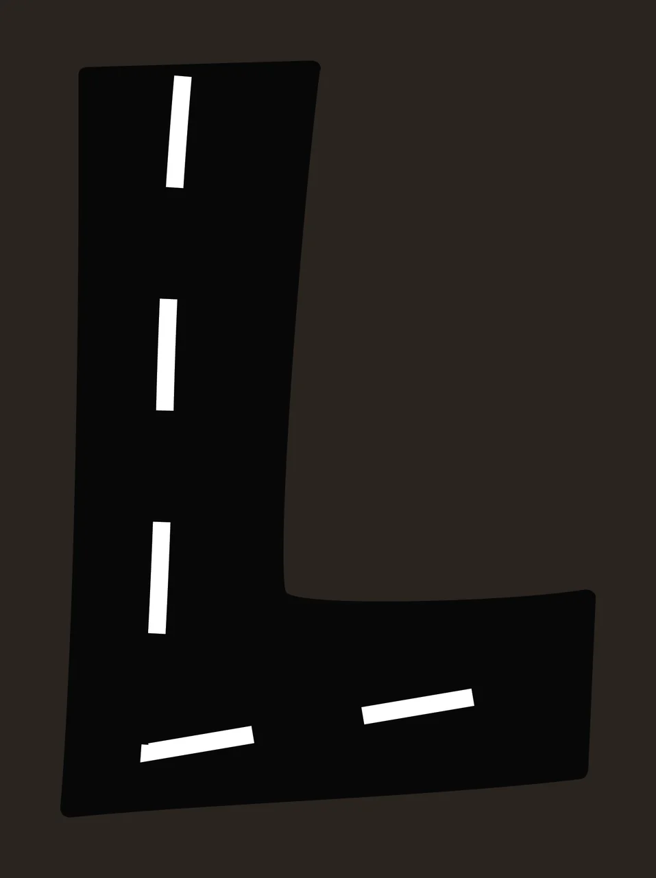 Race Track Font Character 02 racing checkered flag speedway contrast preview thumbnail