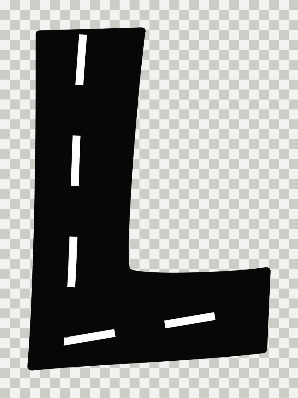 Race Track Font Character 02 racing checkered flag speedway transparency and detail preview thumbnail