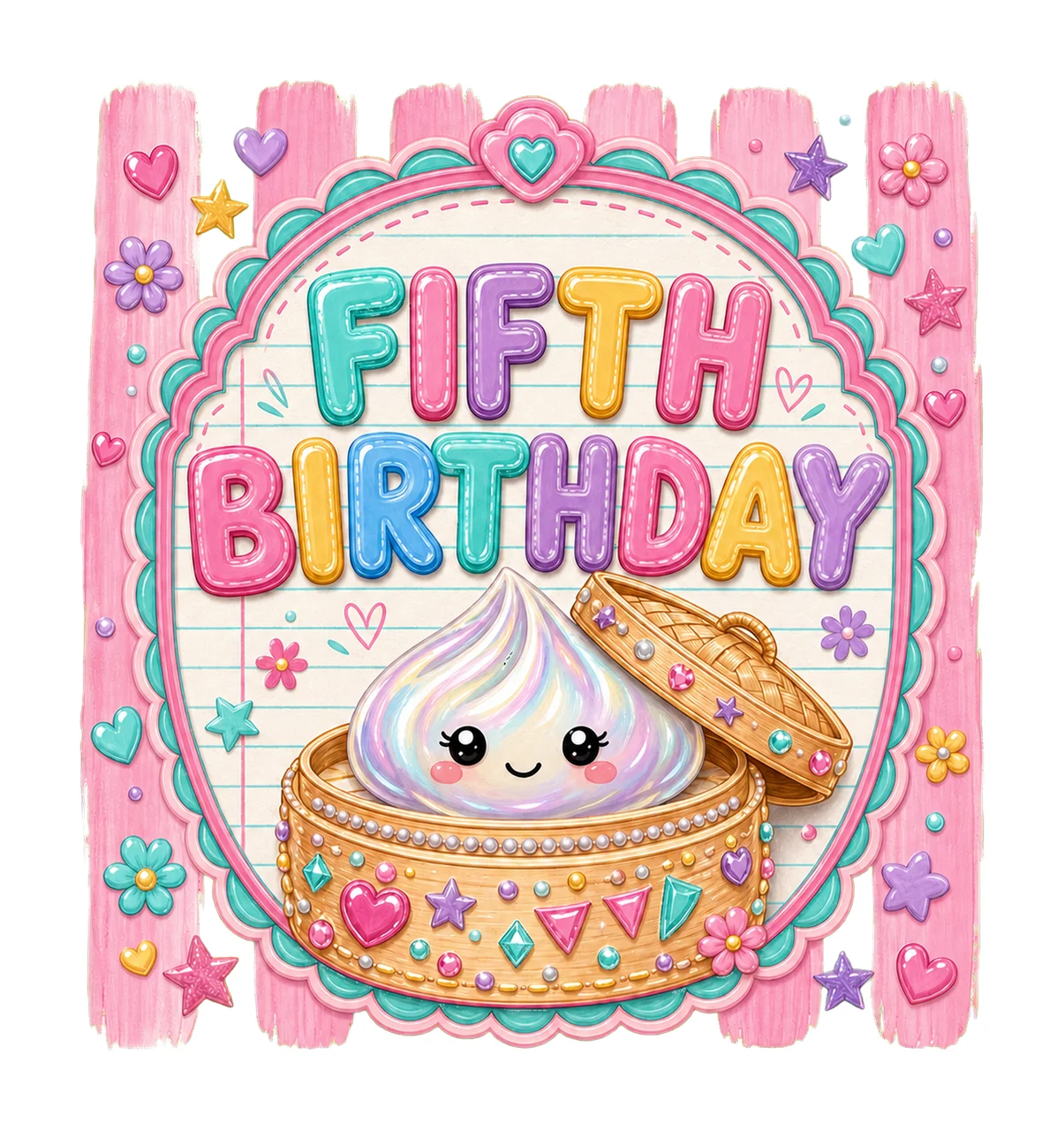 Cute Dumpling Birthday sublimation instant shirt Variation C
