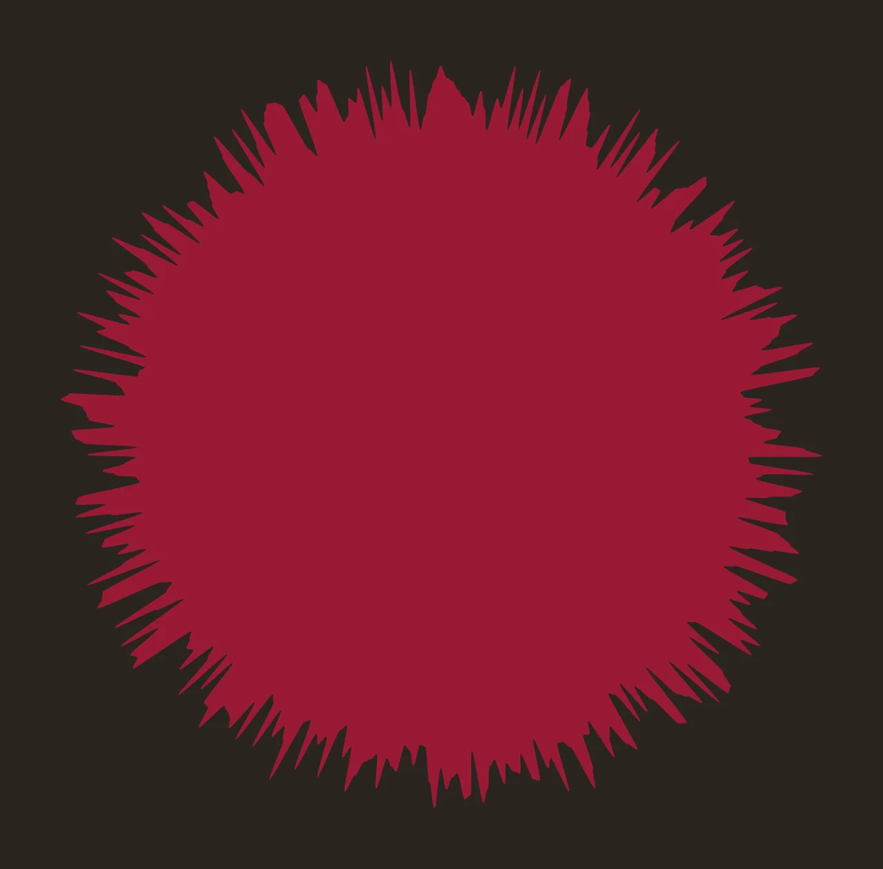 Black Spiked Radial Burst Shape radiating spikes abstract circular contrast preview thumbnail