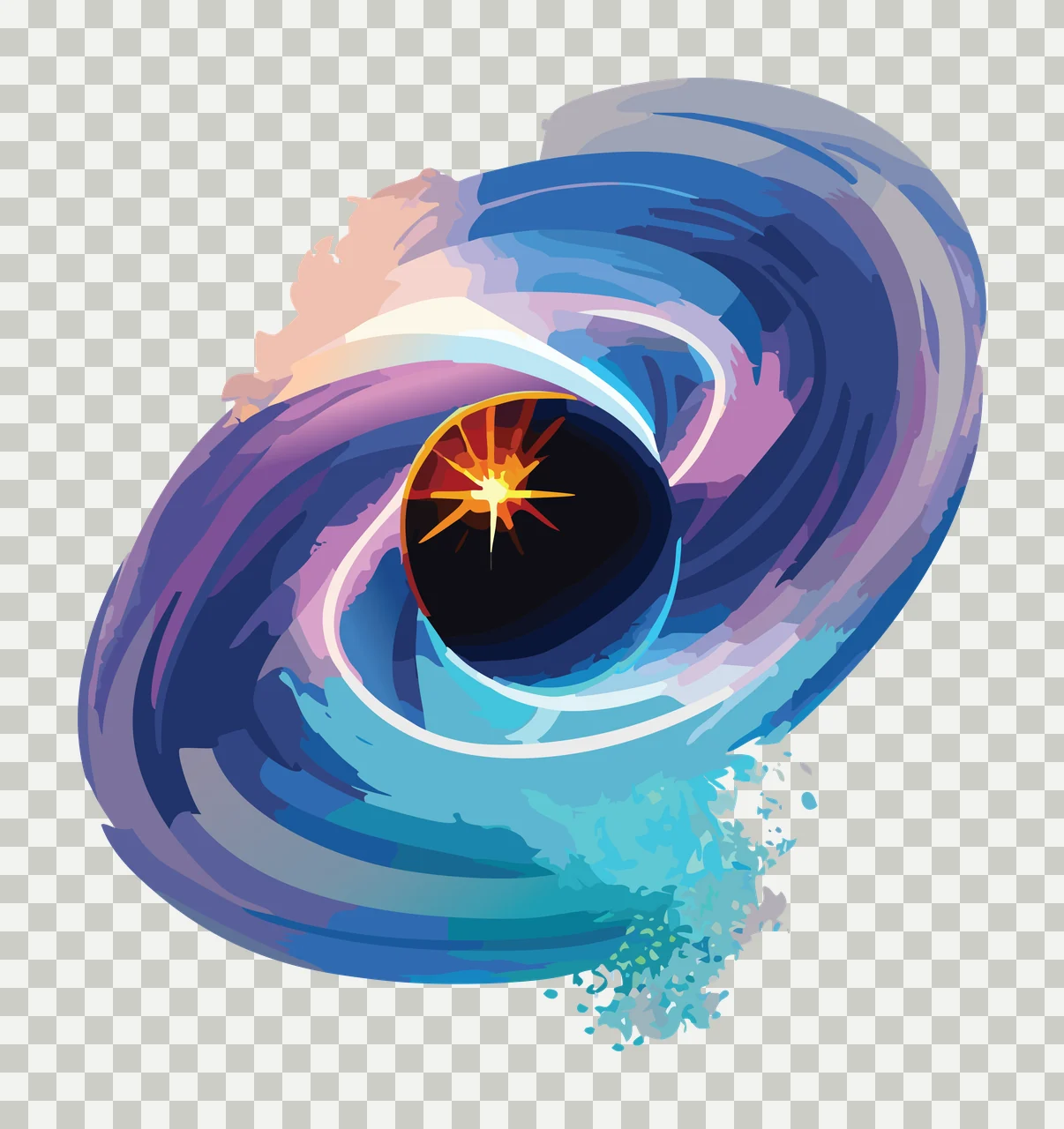 Abstract Brush Stroke Swirl Shape swirling black texture transparency and detail preview thumbnail