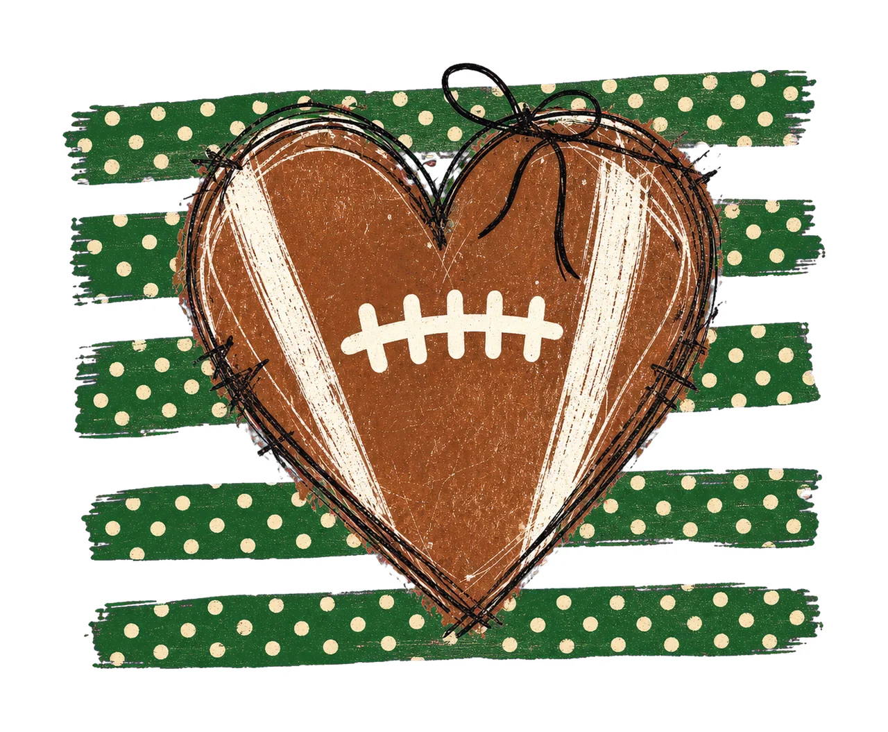 Custom Football Friday Nights Football Heart Variation B