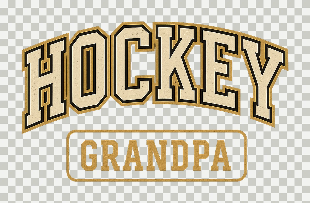 Hockey Grandpa Sublimation Design Grandpa Shirt Design transparency and detail preview thumbnail