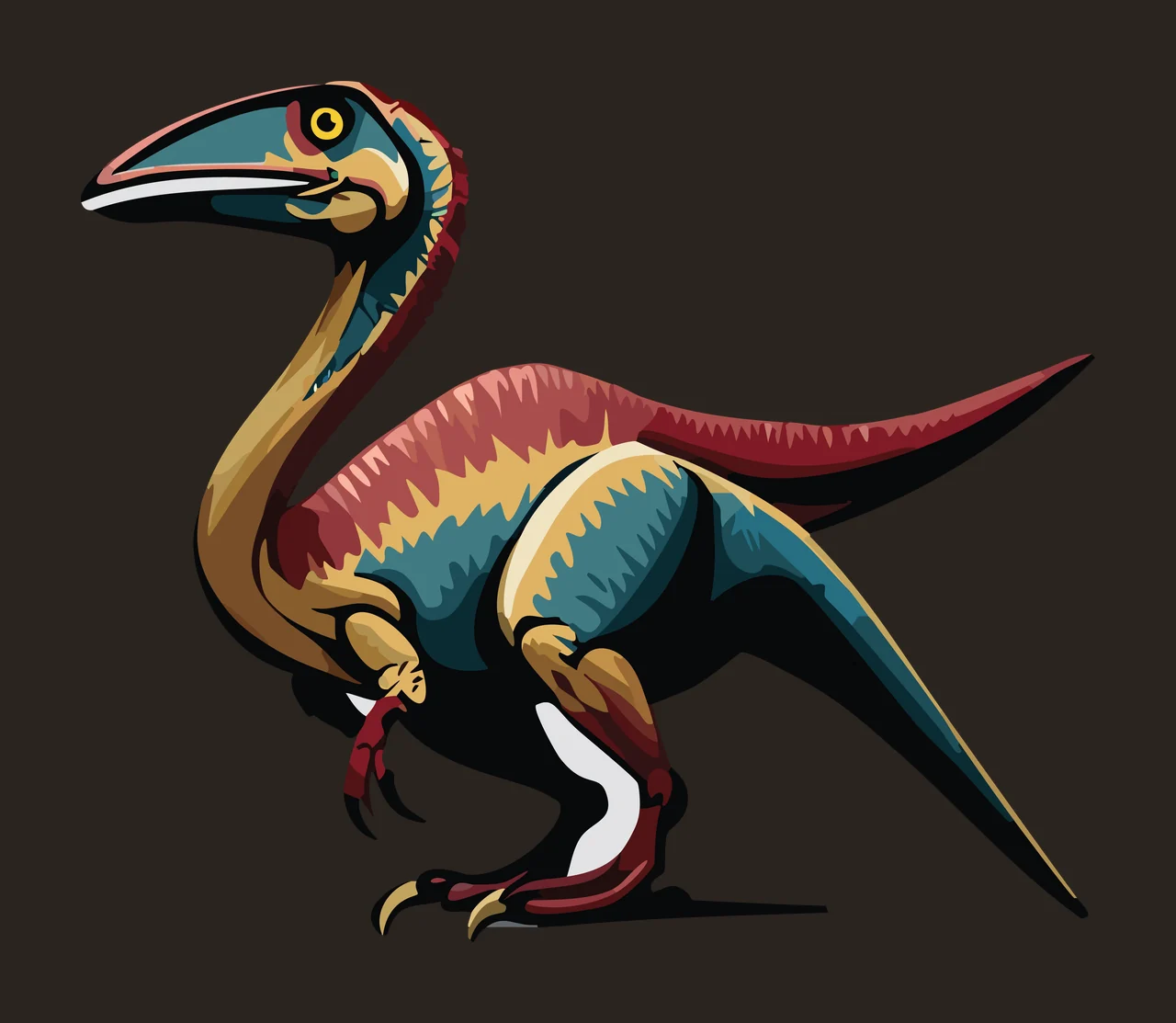 Dinosaur Skeleton Silhouette Side View standing graphic black contrast preview thumbnail