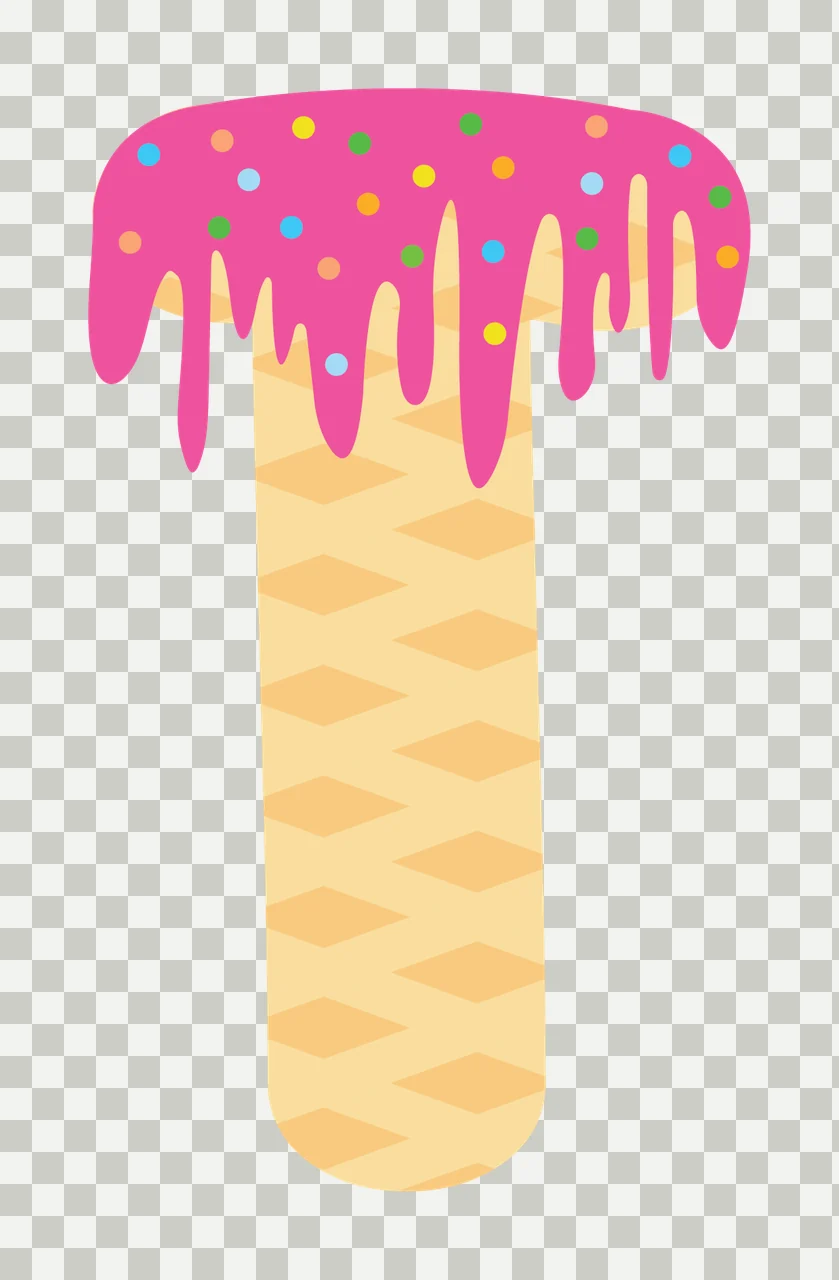 Ice Cream Font Character 10 scalable logo design icon transparency and detail preview thumbnail