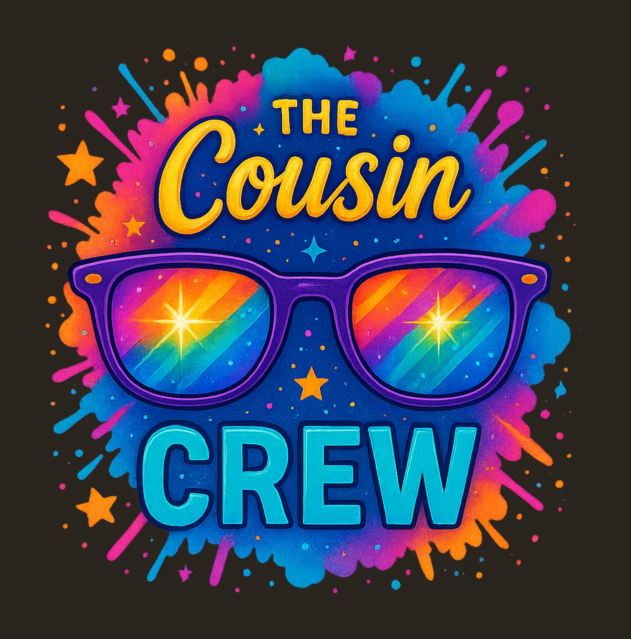cousin crew colorful cousin shirt design family cruise contrast preview thumbnail