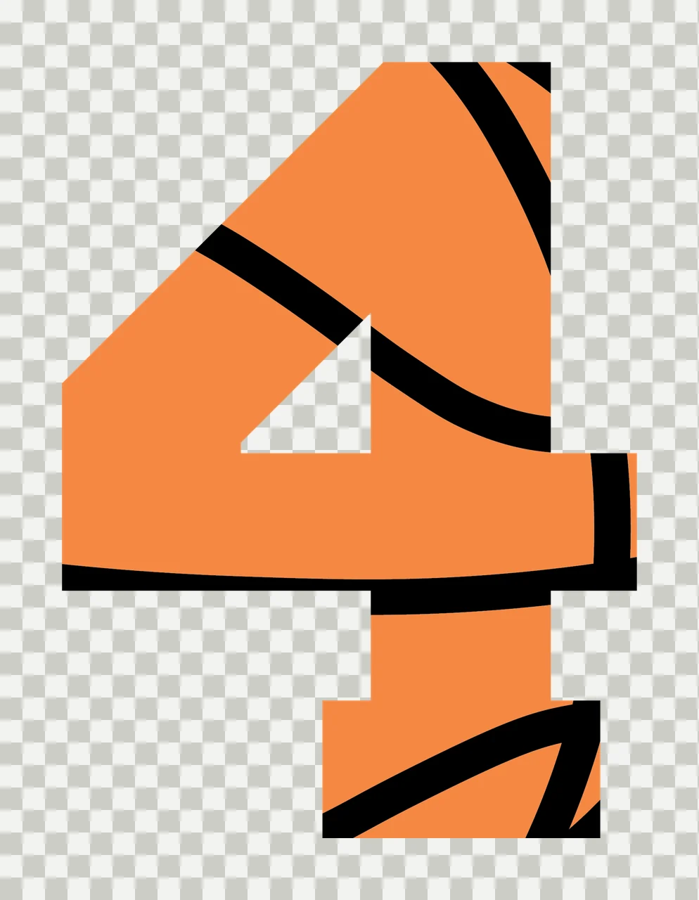 Can Glass Wrap 4 Number Basketball Patterned transparency and detail preview thumbnail