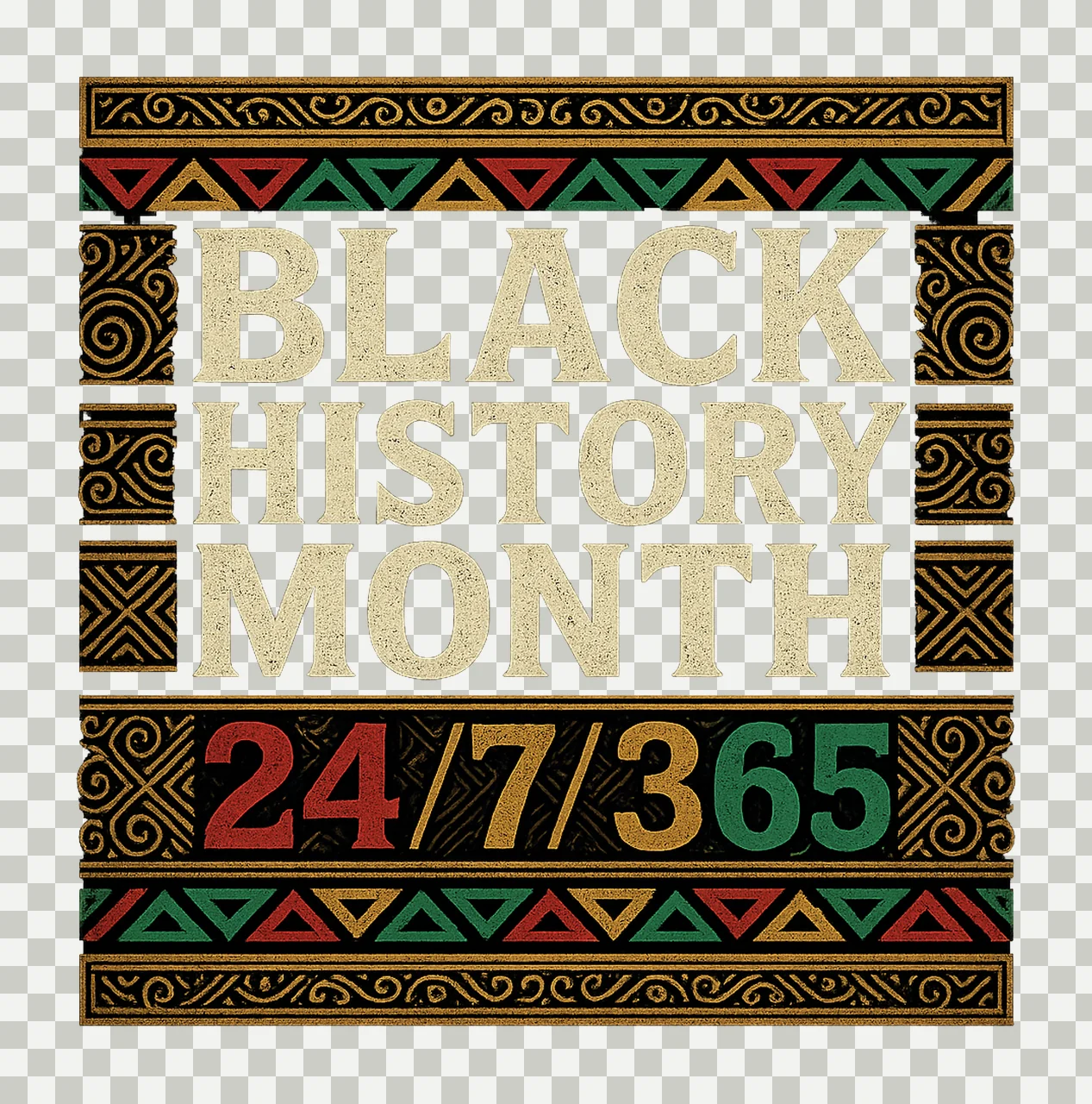 Black History Month Pride African American Sublimation transparency and detail preview thumbnail