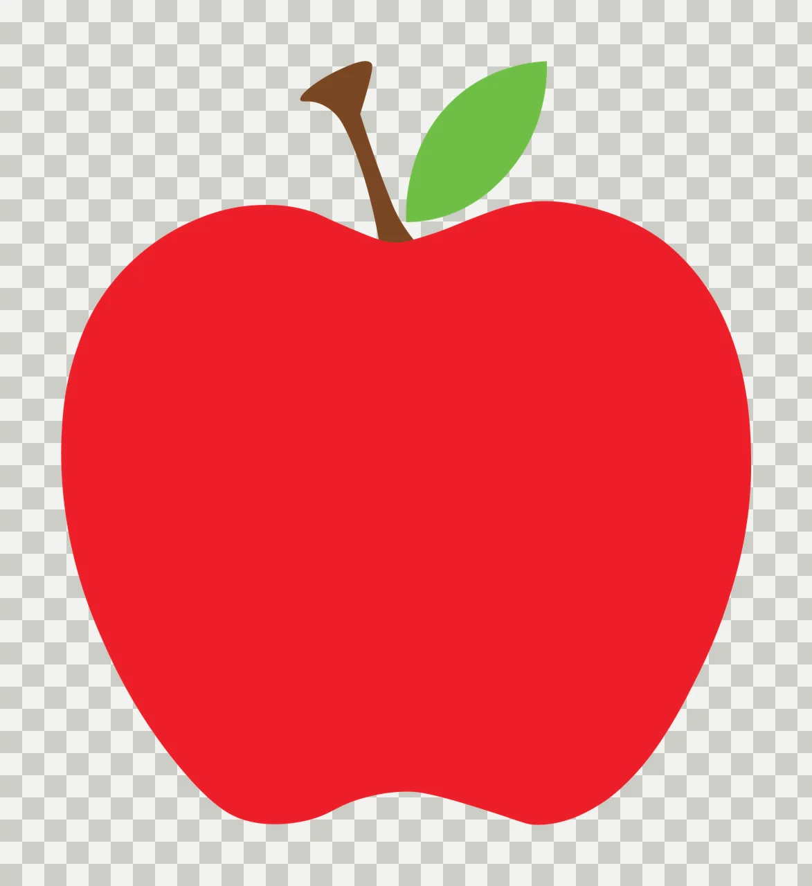 Simple Solid Black Apple Icon With A Stem Leaf Minimalist silhouette transparency and detail preview thumbnail