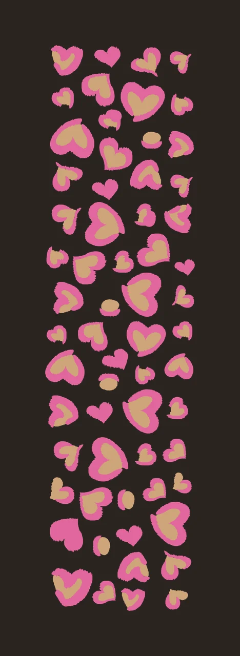 Heart pattern design with pink hearts, tan hearts and white background contrast preview thumbnail