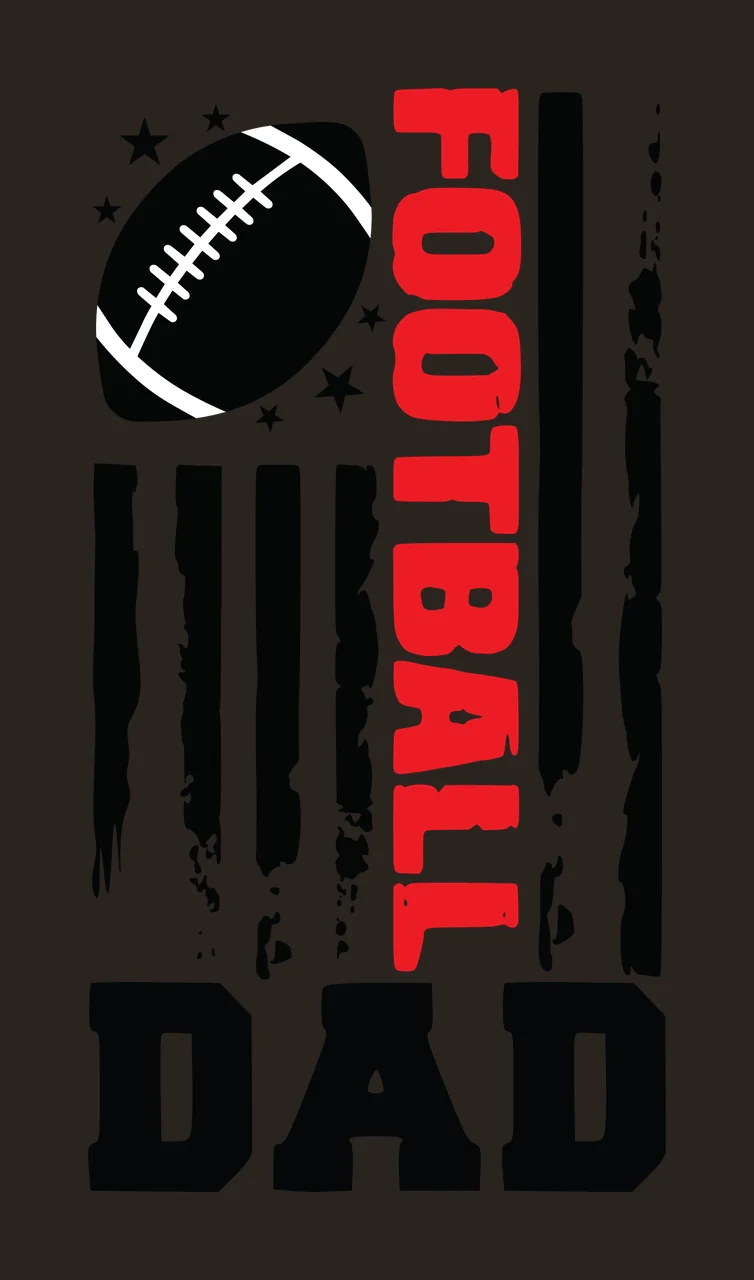 Football Dad Flag Graphic Design and composed layout stripes contrast preview thumbnail